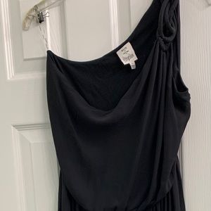 Rory Beca black silk dress with front slit